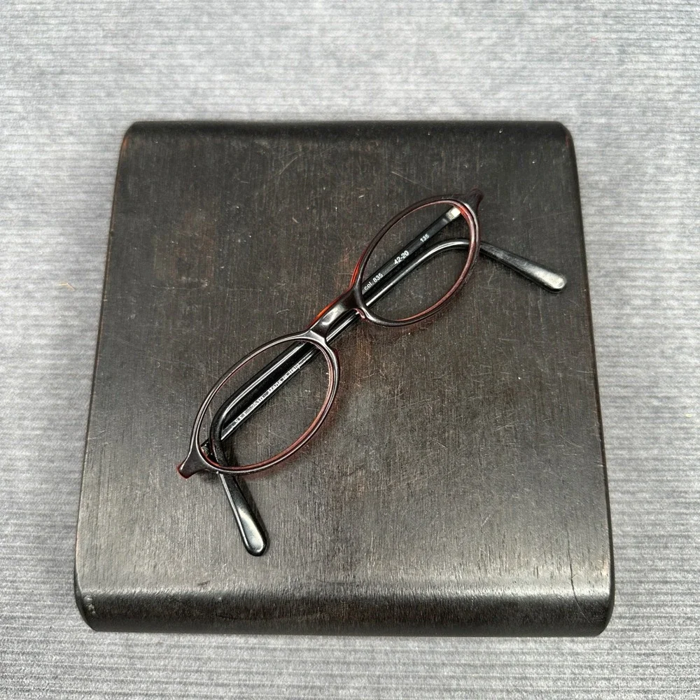 SEE 2510 Y2K Eyeglasses Oval Tortoise Brown Black Frames Made in Italy 42-20-135